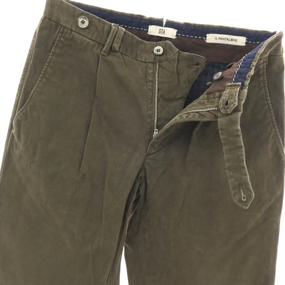 【中古】ジーティーアー G.T.A BYLON L ストレッチ コットン カジュアルスラックスパンツ オリーブ【サイズ44】【 状態ランクC 】【 メンズ 】