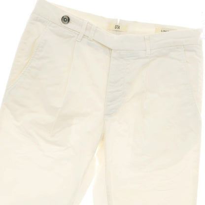 【中古】ジーティーアー G.T.A BYLON B LONG ストレッチ コットン カジュアルスラックスパンツ ホワイト【サイズ44】【 状態ランクB 】【 メンズ 】