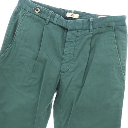 【中古】ジーティーアー G.T.A BYLON B LONG ストレッチ コットン カジュアルスラックスパンツ グリーン系【サイズ44】【 状態ランクC 】【 メンズ 】