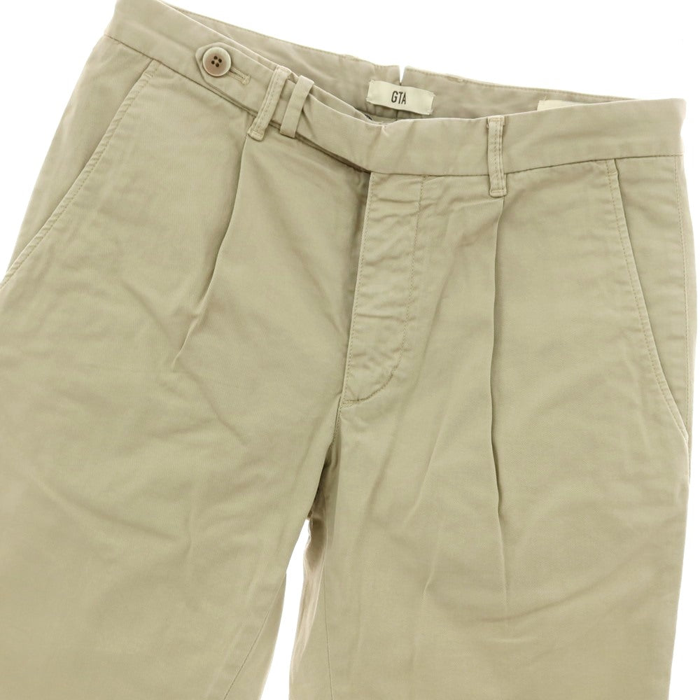 【中古】ジーティーアー G.T.A BYLON B LONG ストレッチ コットン カジュアルスラックスパンツ ベージュ【サイズ44】【 状態ランクB 】【 メンズ 】