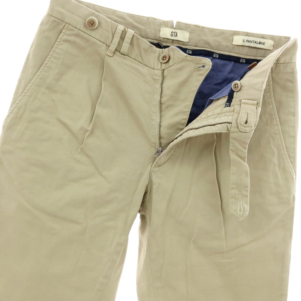 【中古】ジーティーアー G.T.A BYLON B LONG ストレッチ コットン カジュアルスラックスパンツ ベージュ【サイズ44】【 状態ランクB 】【 メンズ 】
