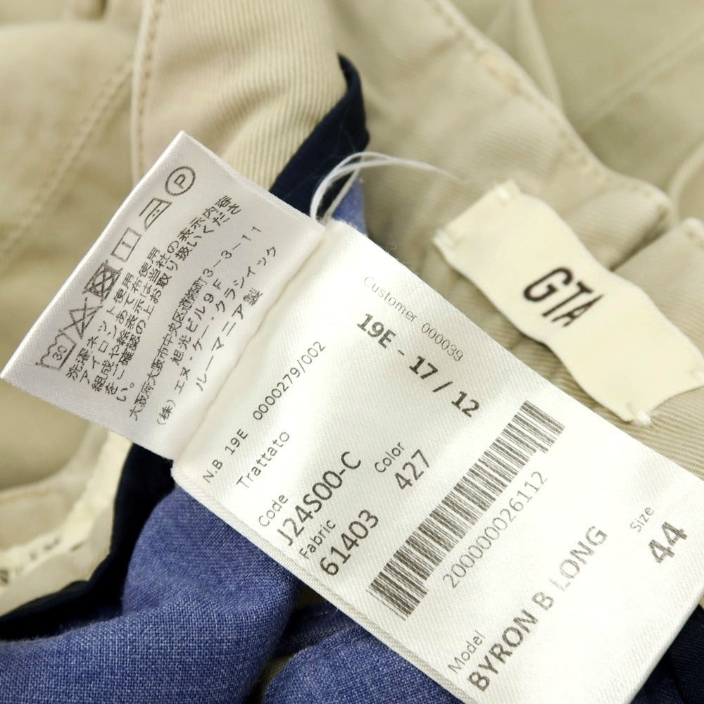 【中古】ジーティーアー G.T.A BYLON B LONG ストレッチ コットン カジュアルスラックスパンツ ベージュ【サイズ44】【 状態ランクB 】【 メンズ 】