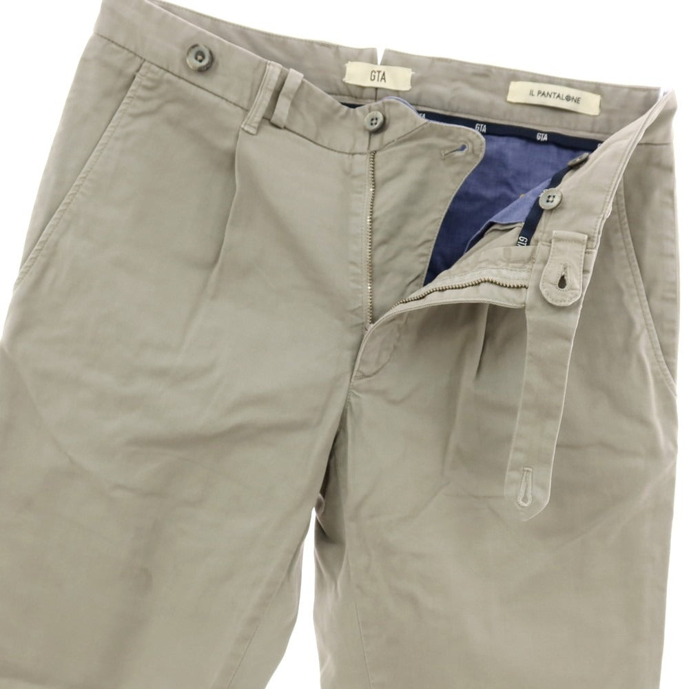 【中古】ジーティーアー G.T.A BYLON B LONG ストレッチ コットン カジュアルスラックスパンツ グレージュ系【サイズ44】【 状態ランクB 】【 メンズ 】