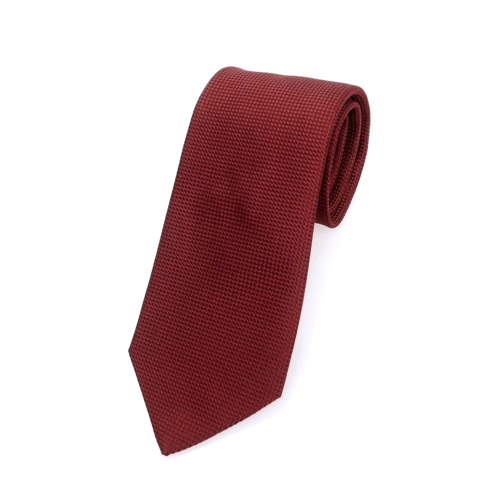 【中古】フランコバッシ FRANCO BASSI シルク 無地ネクタイ ワインレッド【 状態ランクA 】【 メンズ 】