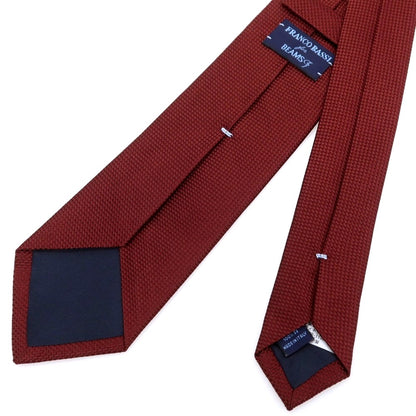 【中古】フランコバッシ FRANCO BASSI シルク 無地ネクタイ ワインレッド【 状態ランクA 】【 メンズ 】