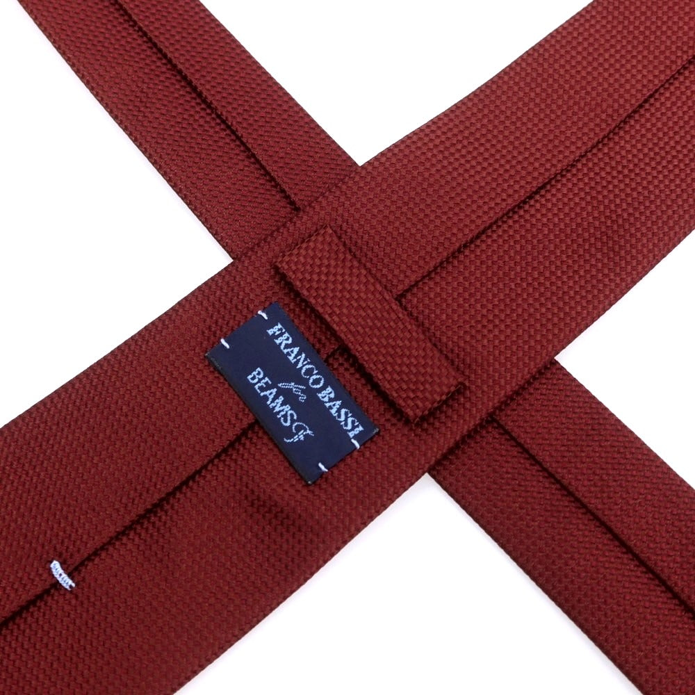 【中古】フランコバッシ FRANCO BASSI シルク 無地ネクタイ ワインレッド【 状態ランクA 】【 メンズ 】