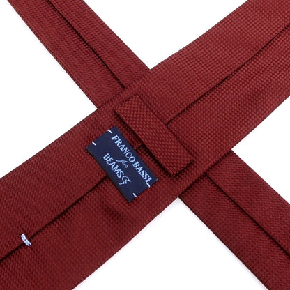 【中古】フランコバッシ FRANCO BASSI シルク 無地ネクタイ ワインレッド【 状態ランクA 】【 メンズ 】