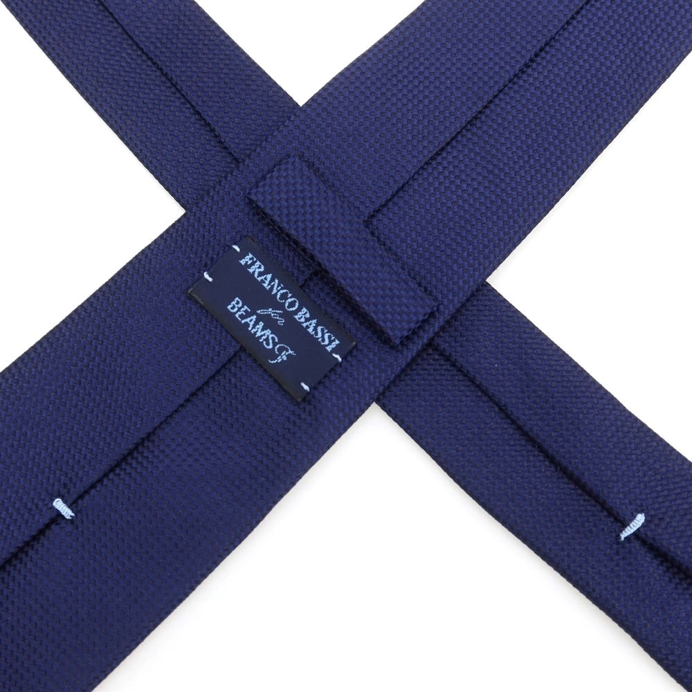 【中古】フランコバッシ FRANCO BASSI シルク 無地ネクタイ ネイビー【 状態ランクA 】【 メンズ 】