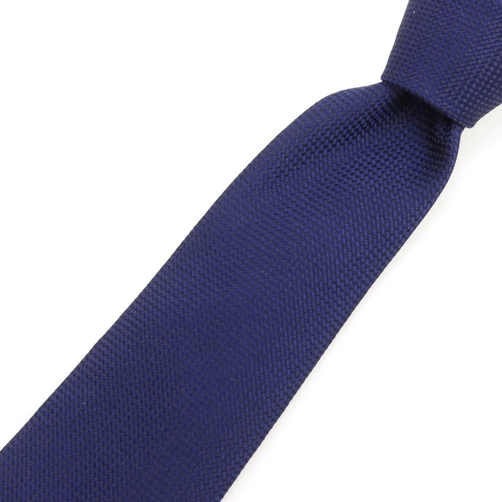 【中古】フランコバッシ FRANCO BASSI シルク 無地ネクタイ ネイビー【 状態ランクA 】【 メンズ 】