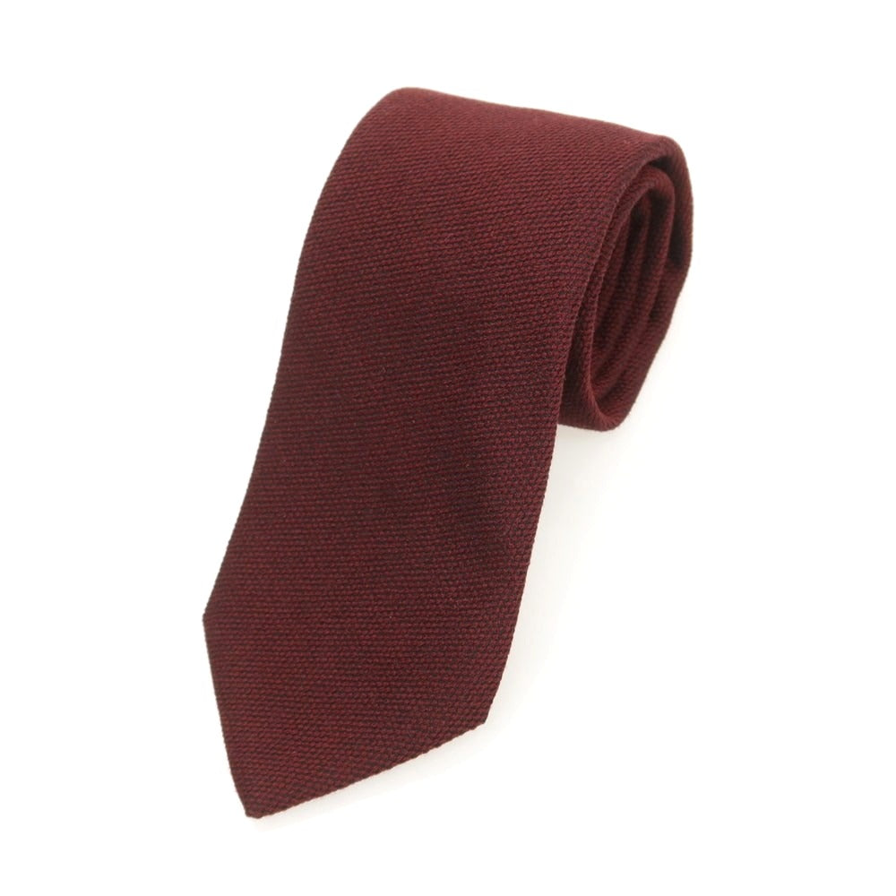 【中古】マイケル J ドレイク Michael J. Drake シルク 無地ネクタイ ボルドー系【 状態ランクA 】【 メンズ 】