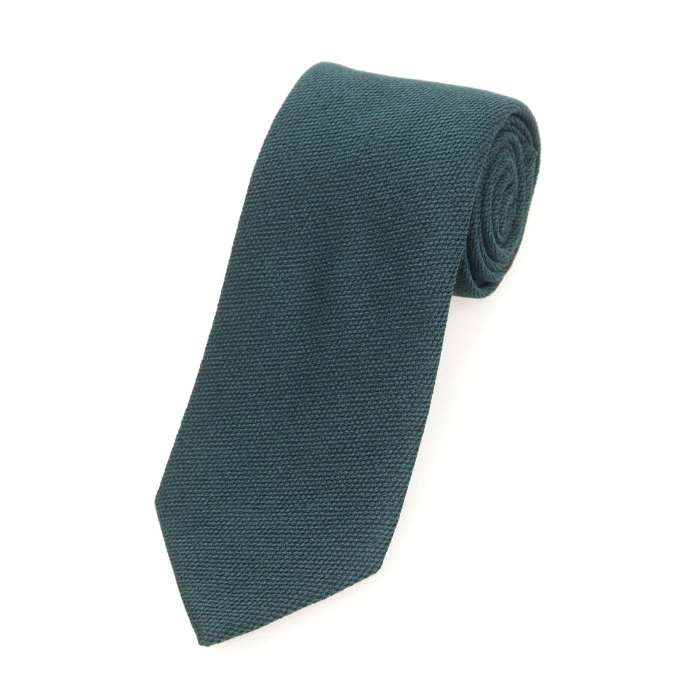 【中古】マイケル J ドレイク Michael J. Drake シルク 無地ネクタイ ダークグリーン【 状態ランクA 】【 メンズ 】