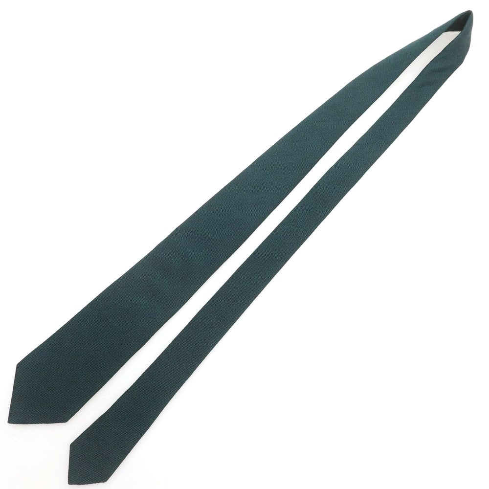 【中古】マイケル J ドレイク Michael J. Drake シルク 無地ネクタイ ダークグリーン【 状態ランクA 】【 メンズ 】