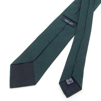 【中古】マイケル J ドレイク Michael J. Drake シルク 無地ネクタイ ダークグリーン【 状態ランクA 】【 メンズ 】