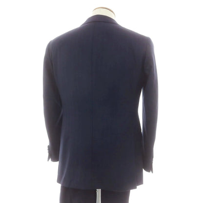 【中古】ペコラ 銀座 PECORA GINZA ウール系 スリーピース 3つボタンスーツ ネイビー【 表記なし（M位） 】【 状態ランクB 】【 メンズ 】