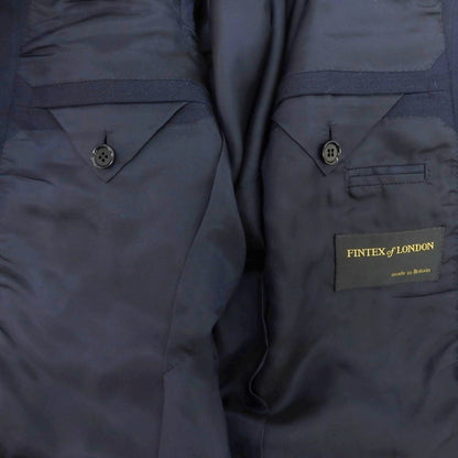 【中古】ペコラ 銀座 PECORA GINZA ウール系 スリーピース 3つボタンスーツ ネイビー【 表記なし（M位） 】【 状態ランクB 】【 メンズ 】