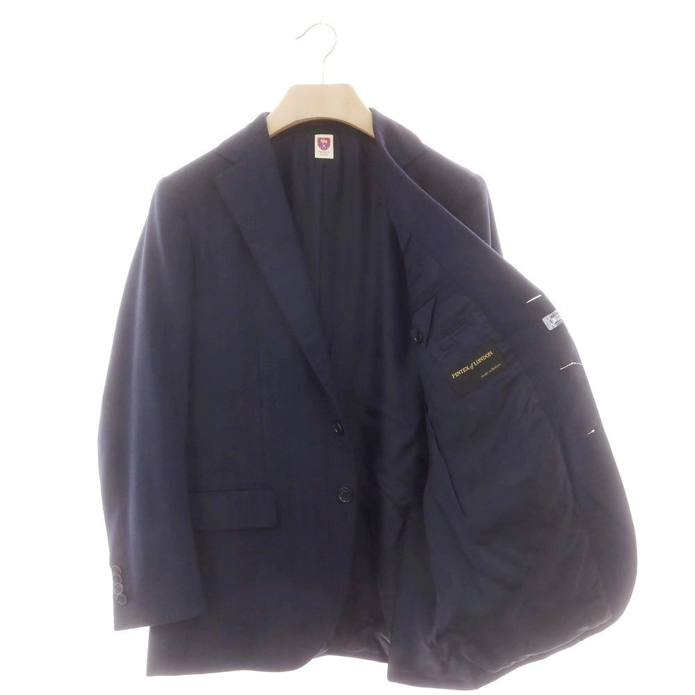 【中古】ペコラ 銀座 PECORA GINZA ウール系 スリーピース 3つボタンスーツ ネイビー【 表記なし（M位） 】【 状態ランクB 】【 メンズ 】