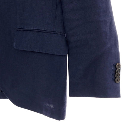 【中古】ラルディーニ LARDINI リネン 3つボタンスーツ ネイビー【サイズ46】【 状態ランクC 】【 メンズ 】