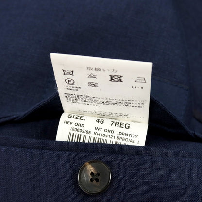 【中古】ラルディーニ LARDINI リネン 3つボタンスーツ ネイビー【サイズ46】【 状態ランクC 】【 メンズ 】