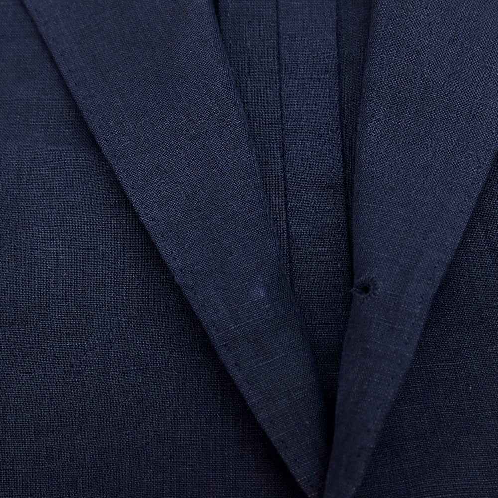 【中古】ラルディーニ LARDINI リネン 3つボタンスーツ ネイビー【サイズ46】【 状態ランクC 】【 メンズ 】