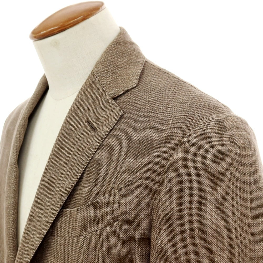 【中古】ラルディーニ LARDINI コットンリネン テーラードジャケット ブラウン【 46 】【 状態ランクB 】【 メンズ 】