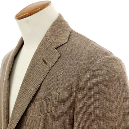 【中古】ラルディーニ LARDINI コットンリネン テーラードジャケット ブラウン【 46 】【 状態ランクB 】【 メンズ 】