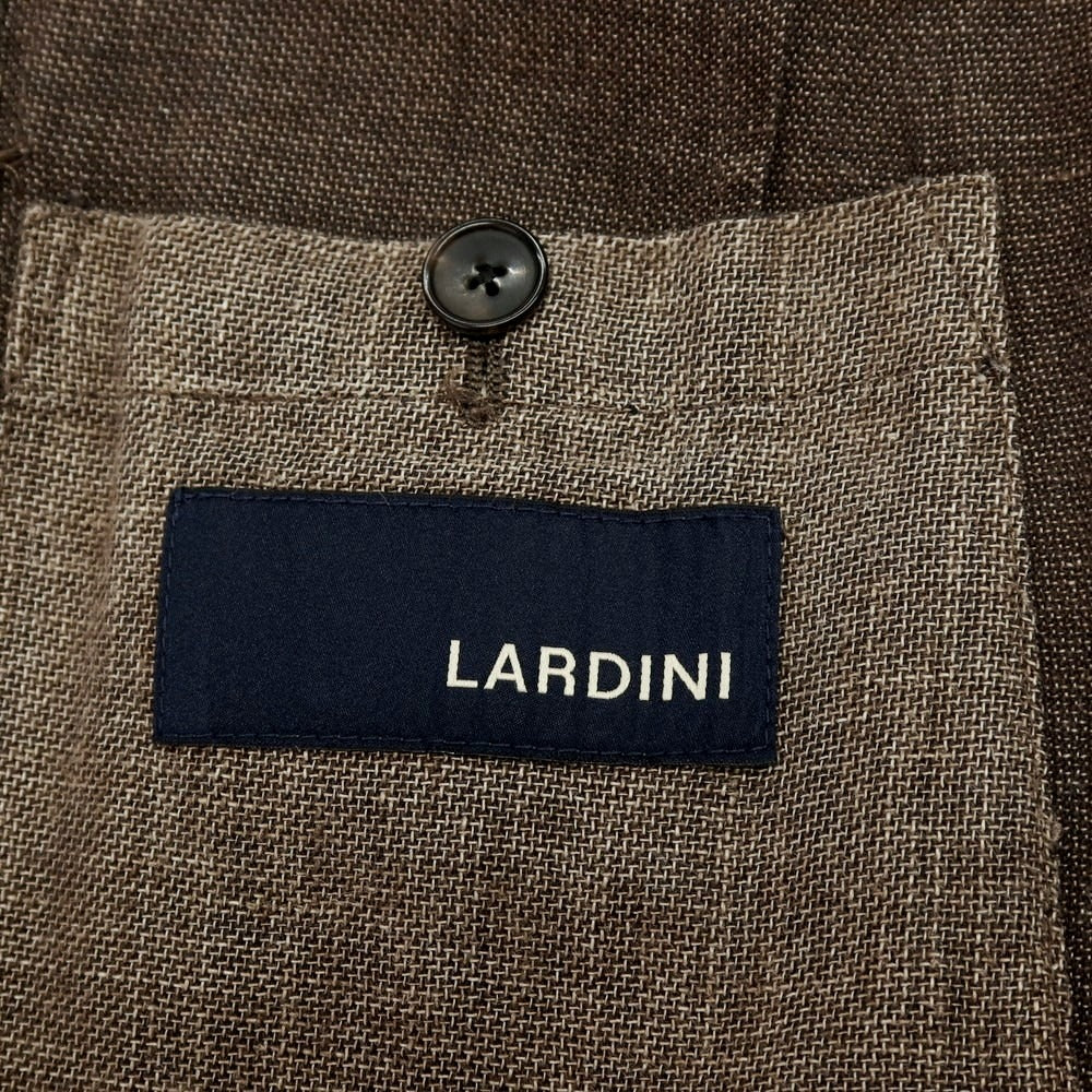 【中古】ラルディーニ LARDINI コットンリネン テーラードジャケット ブラウン【 46 】【 状態ランクB 】【 メンズ 】