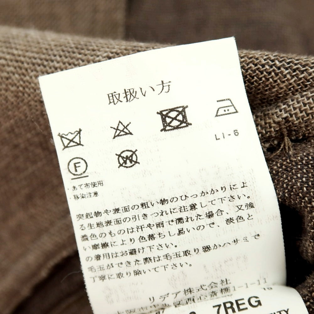 【中古】ラルディーニ LARDINI コットンリネン テーラードジャケット ブラウン【 46 】【 状態ランクB 】【 メンズ 】