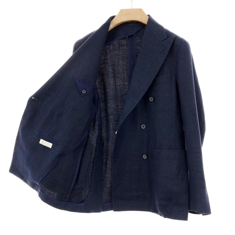【中古】タリアトーレ TAGLIATORE ウール ダブル テーラードジャケット ネイビー【 46 】【 状態ランクB 】【 メンズ 】