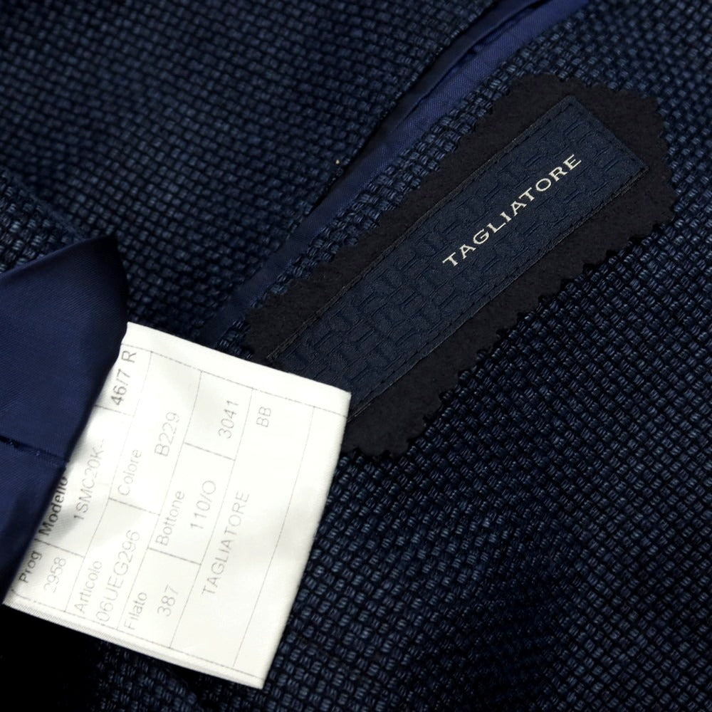 【中古】タリアトーレ TAGLIATORE ウール ダブル テーラードジャケット ネイビー【 46 】【 状態ランクB 】【 メンズ 】