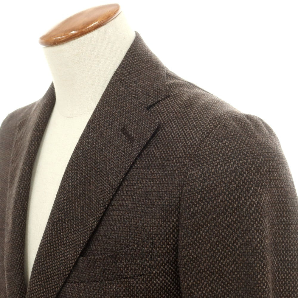 【中古】タリアトーレ TAGLIATORE ウールカシミヤ 2B テーラードジャケット ブラウン【 46 】【 状態ランクB 】【 メンズ 】