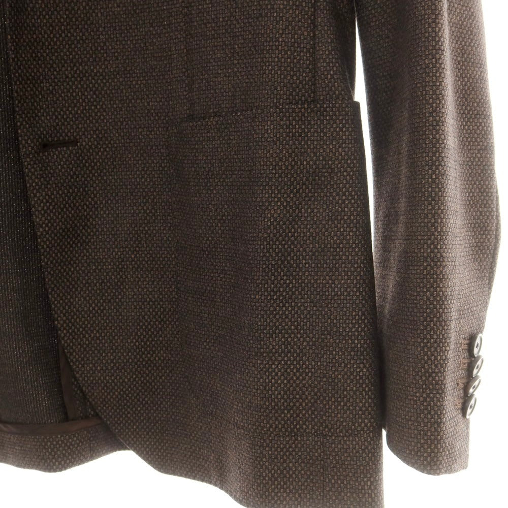 【中古】タリアトーレ TAGLIATORE ウールカシミヤ 2B テーラードジャケット ブラウン【 46 】【 状態ランクB 】【 メンズ 】