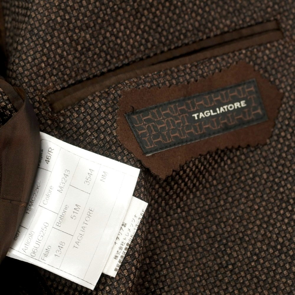 【中古】タリアトーレ TAGLIATORE ウールカシミヤ 2B テーラードジャケット ブラウン【 46 】【 状態ランクB 】【 メンズ 】