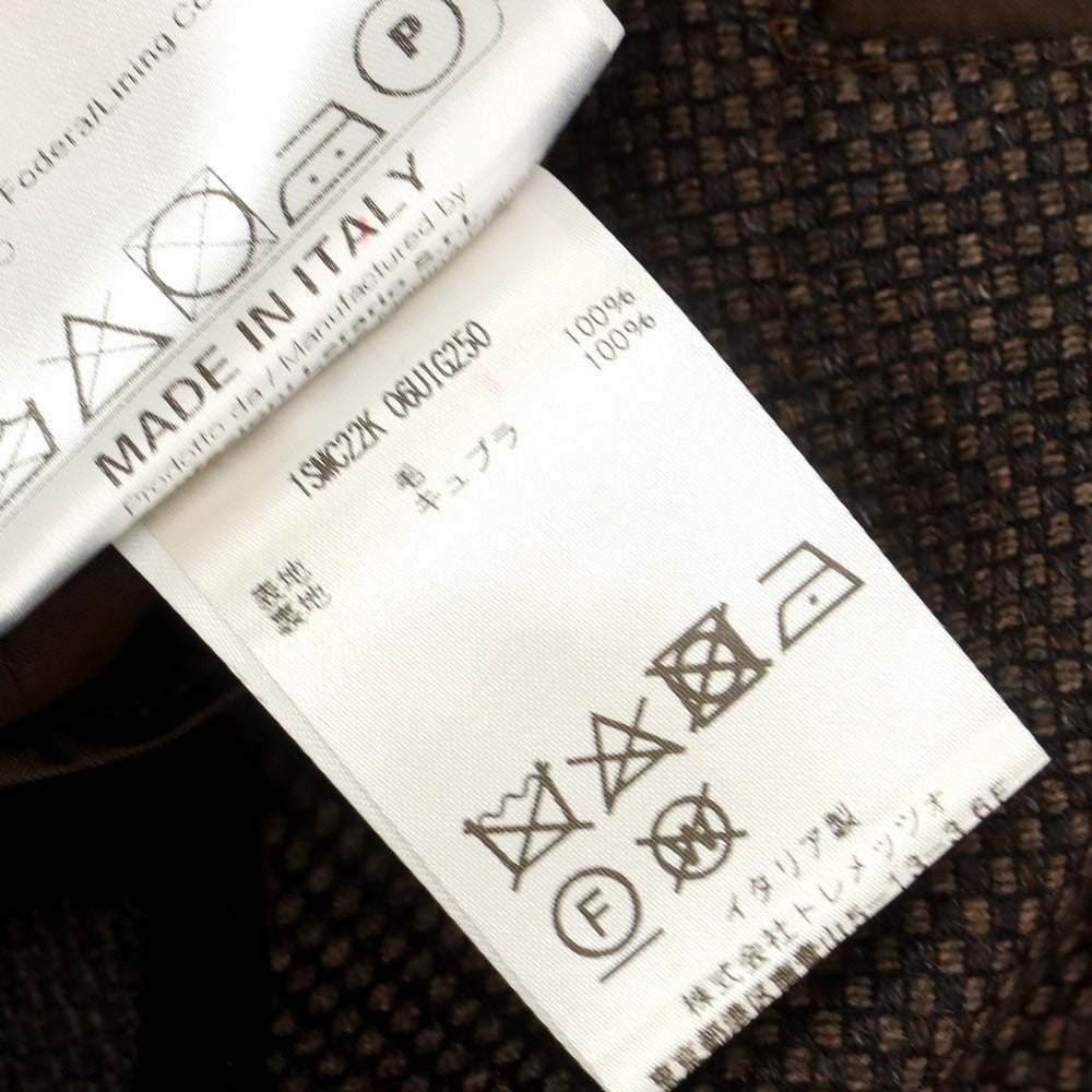 【中古】タリアトーレ TAGLIATORE ウールカシミヤ 2B テーラードジャケット ブラウン【 46 】【 状態ランクB 】【 メンズ 】