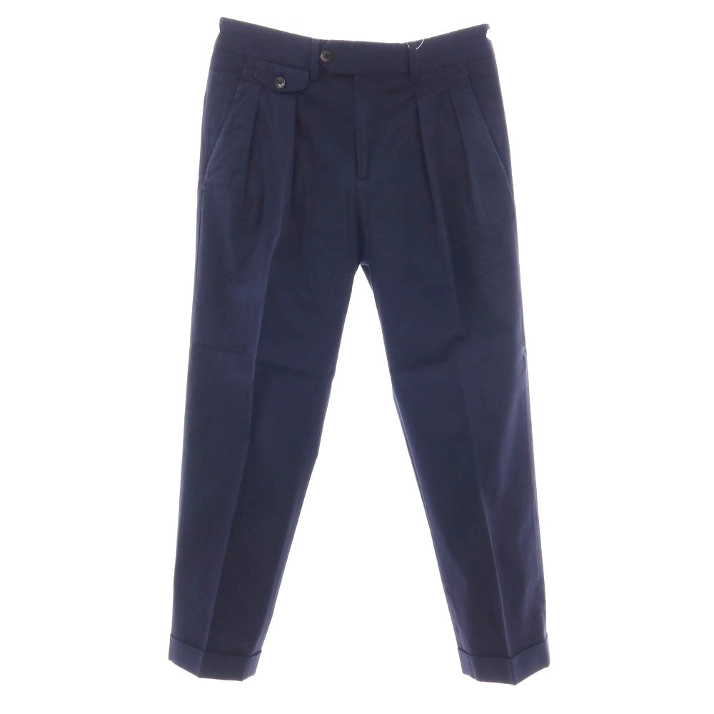 【中古】ラルディーニ LARDINI ストレッチ コットン カジュアルスラックスパンツ ネイビー【サイズ46】【 状態ランクB 】【 メンズ 】