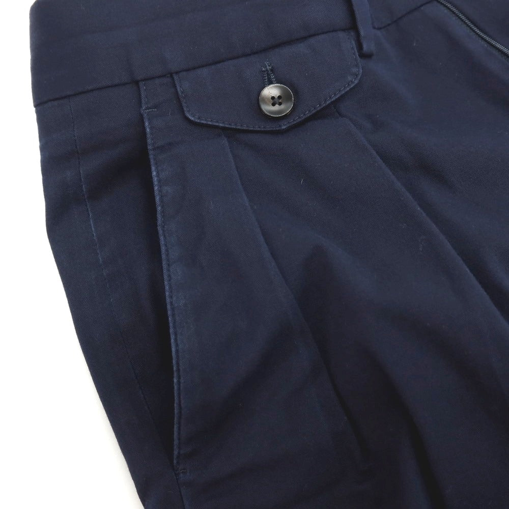 【中古】ラルディーニ LARDINI ストレッチ コットン カジュアルスラックスパンツ ネイビー【サイズ46】【 状態ランクB 】【 メンズ 】