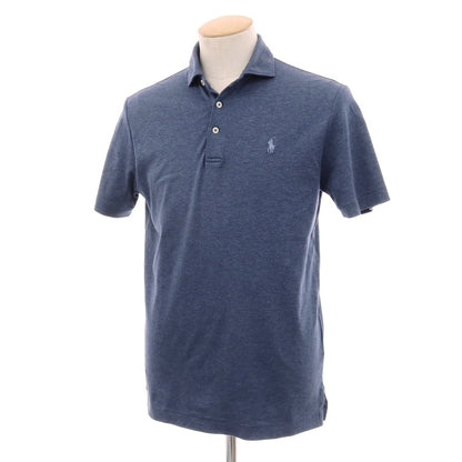 【中古】ポロ ラルフローレン Polo Ralph Lauren コットン ジャージー 半袖ポロシャツ ネイビーブルー【サイズXS】【 状態ランクB 】【 メンズ 】
