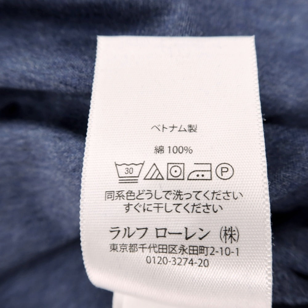 【中古】ポロ ラルフローレン Polo Ralph Lauren コットン ジャージー 半袖ポロシャツ ネイビーブルー【サイズXS】【 状態ランクB 】【 メンズ 】