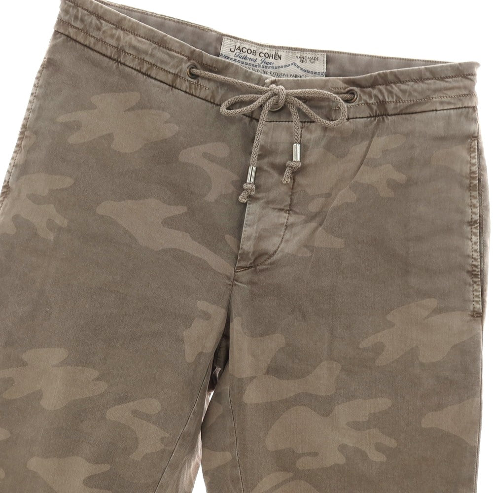 【中古】ヤコブコーエン JACOB COHEN PW644 COMF-H ストレッチ コットン カモフラ ジョガーパンツ イージーパンツ アッシュブラウン【サイズ29】【 状態ランクB 】【 メンズ 】