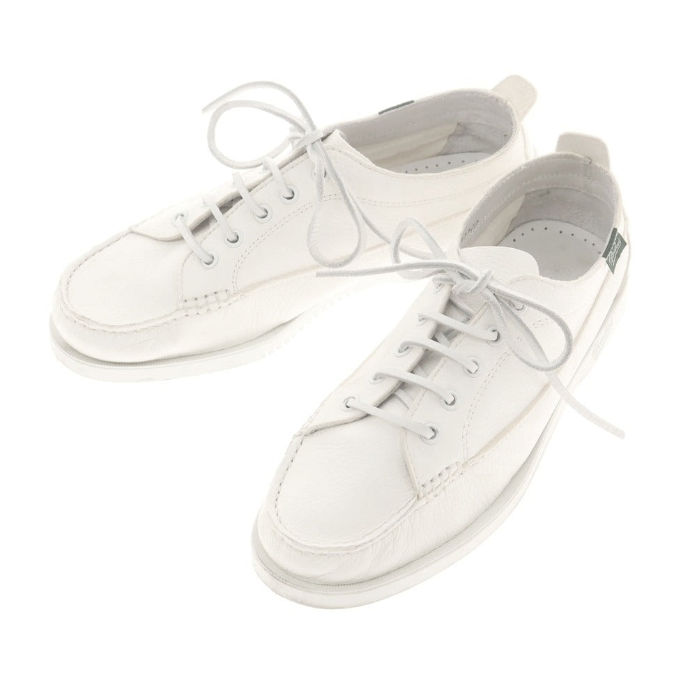 【中古】パラブーツ Paraboot レザー デッキシューズ ホワイト【 6 1/2 】【 状態ランクB 】【 メンズ 】