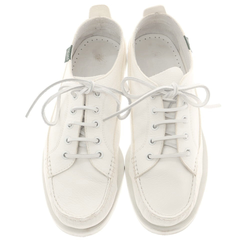 【中古】パラブーツ Paraboot レザー デッキシューズ ホワイト【 6 1/2 】【 状態ランクB 】【 メンズ 】