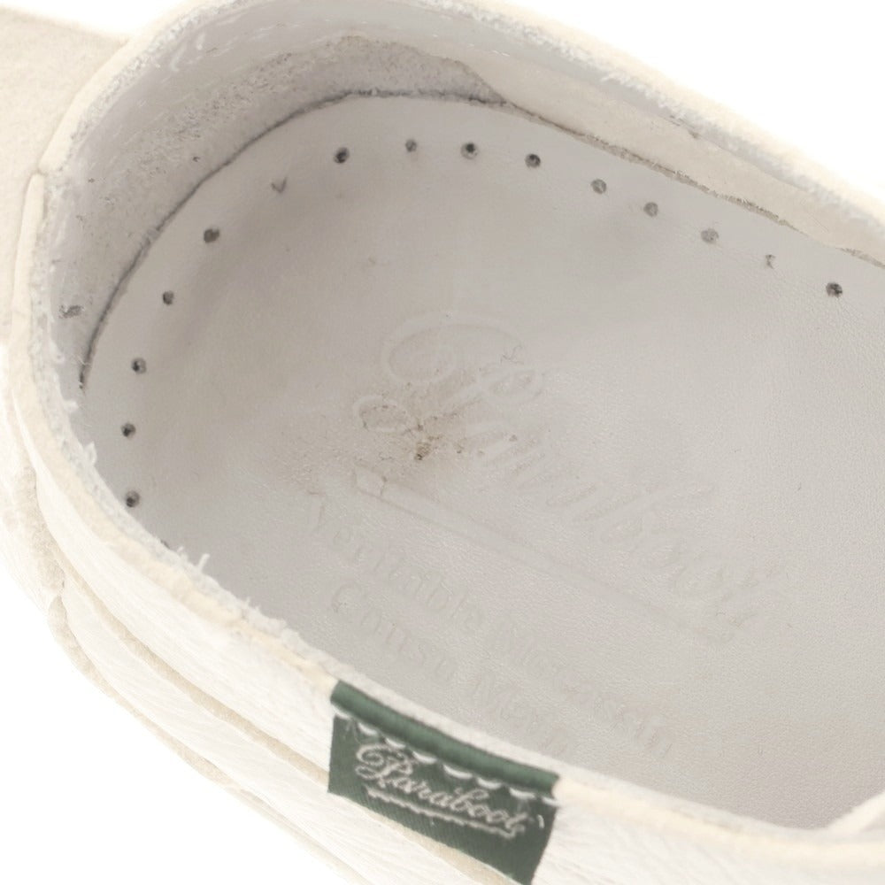【中古】パラブーツ Paraboot レザー デッキシューズ ホワイト【 6 1/2 】【 状態ランクB 】【 メンズ 】