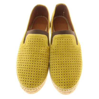 【中古】ボッテガヴェネタ BOTTEGAVENETA パンチングスエード エスパドリーユ シューズ マスタード系【 40 】【 状態ランクA 】【 メンズ 】