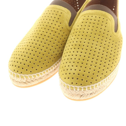 【中古】ボッテガヴェネタ BOTTEGAVENETA パンチングスエード エスパドリーユ シューズ マスタード系【 40 】【 状態ランクA 】【 メンズ 】