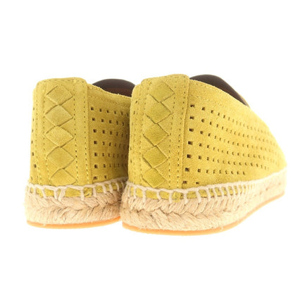 【中古】ボッテガヴェネタ BOTTEGAVENETA パンチングスエード エスパドリーユ シューズ マスタード系【 40 】【 状態ランクA 】【 メンズ 】