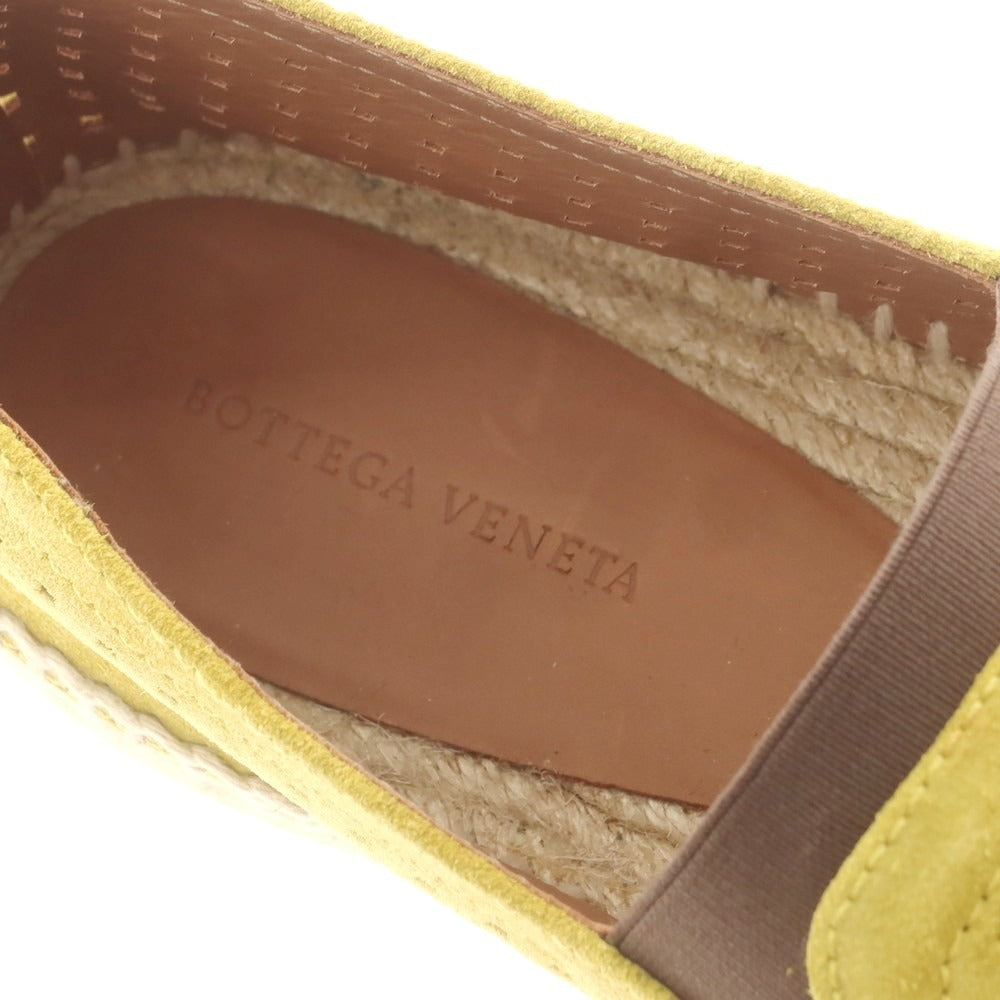 【中古】ボッテガヴェネタ BOTTEGAVENETA パンチングスエード エスパドリーユ シューズ マスタード系【 40 】【 状態ランクA 】【 メンズ 】