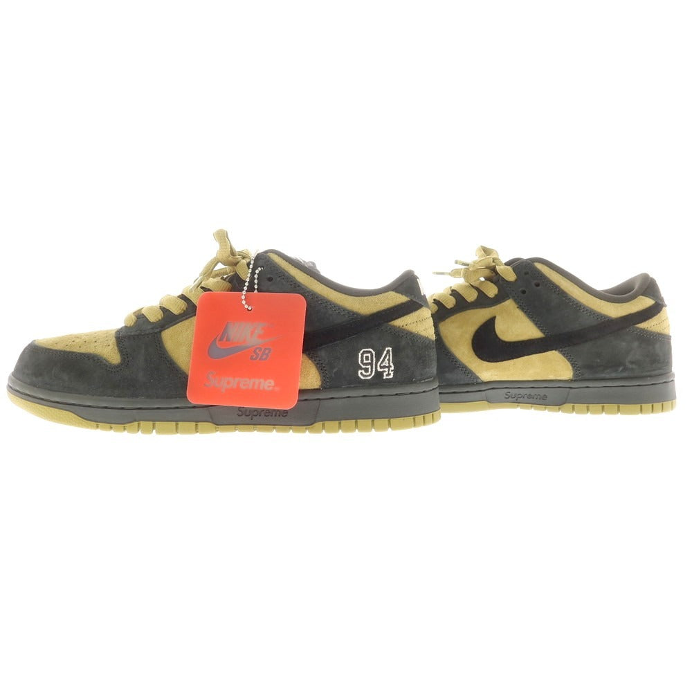 【中古】【未使用】シュプリーム Supreme × NIKE SB 2025年秋冬 Dunk Low アジア限定カラー スニーカー キャンパーグリーンxブラック【 サイズ26cm 】【 状態ランクS 】【 メンズ 】 [BPD]