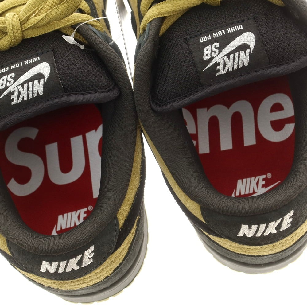 【中古】【未使用】シュプリーム Supreme × NIKE SB 2025年秋冬 Dunk Low アジア限定カラー スニーカー キャンパーグリーンxブラック【 26cm 】【 状態ランクS 】【 メンズ 】