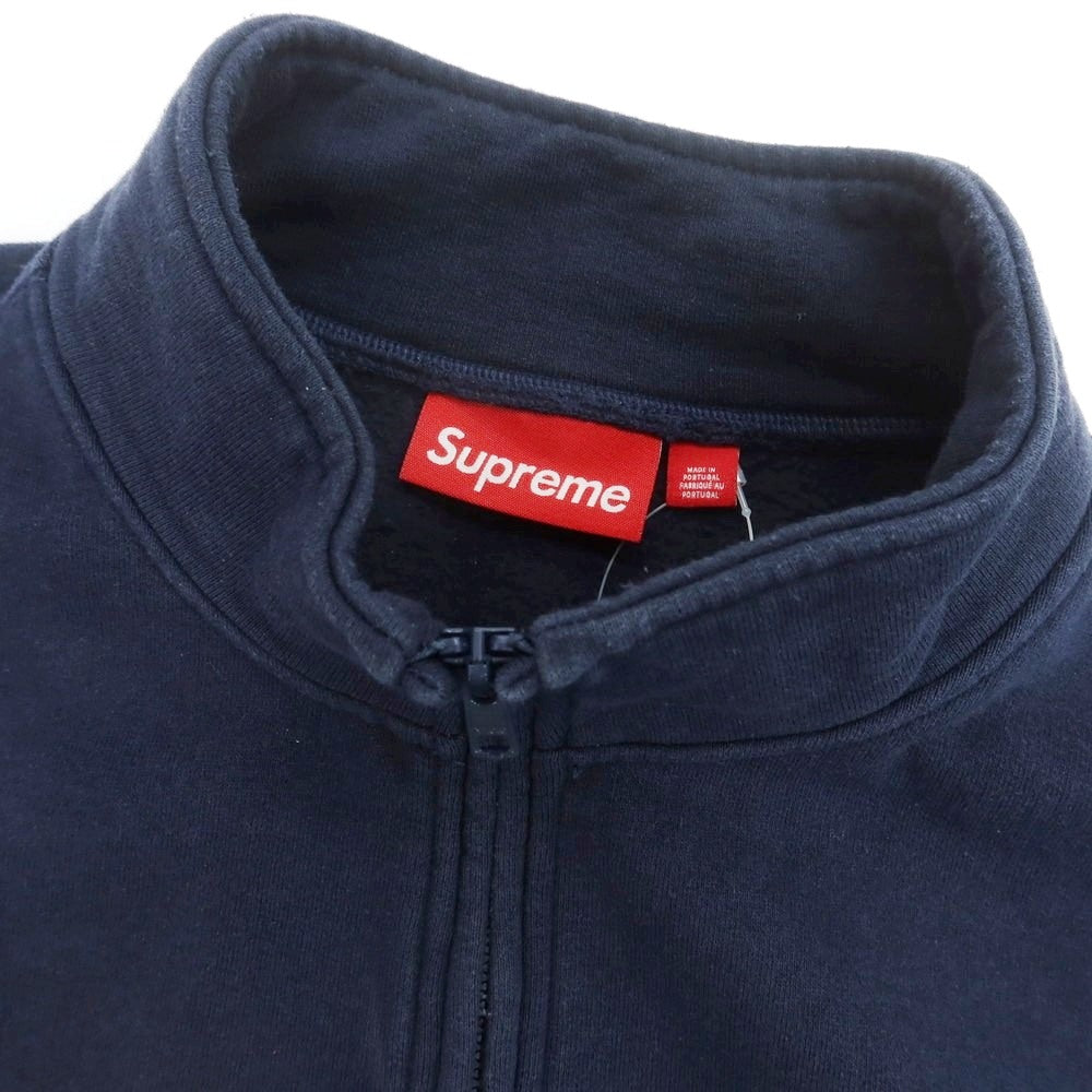 【中古】シュプリーム Supreme 2025年秋冬 Crest Applique Half Zip Pullover スウェット ネイビー【 M 】【 状態ランクC 】【 メンズ 】