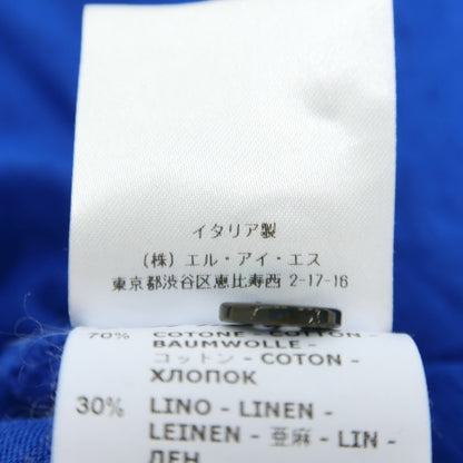 【中古】ドルモア DRUMOHR コットンリネン 半袖ポロシャツ ブルー【サイズL】【 状態ランクC 】【 メンズ 】
