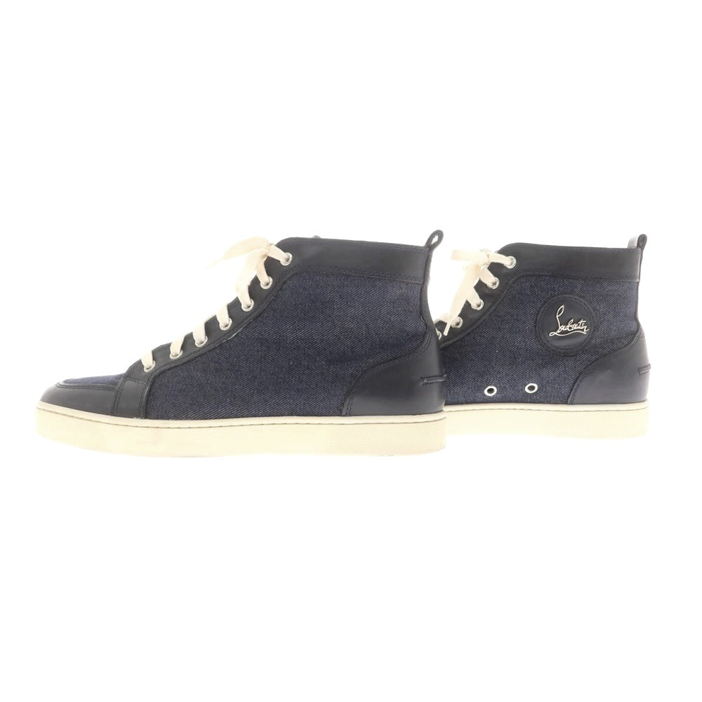 中古】クリスチャンルブタン Christian Louboutin デニム×レザー